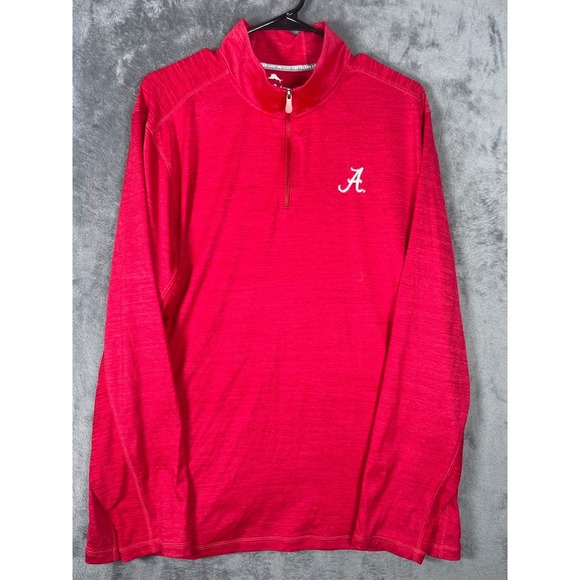 Tommy Bahama Other - Tommy Bahama Alabama Crimson Tide IslandZone Red Quarter Zip Pullover Mens Large